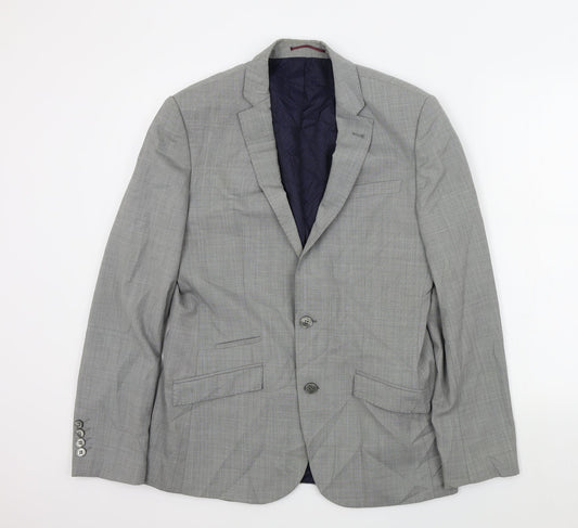 River Island Mens Grey   Jacket Suit Jacket Size 40