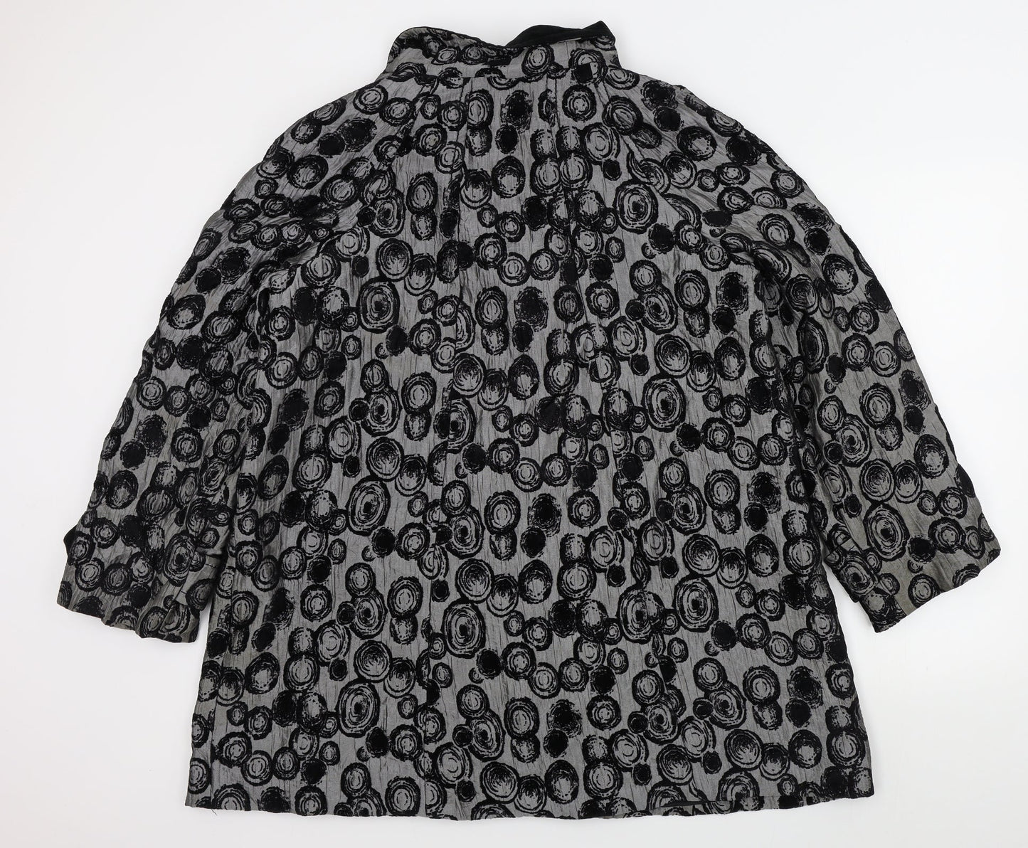 Roman Womens Black Floral  Jacket  Size M