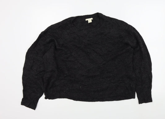 H&M Womens Grey   Pullover Jumper Size S