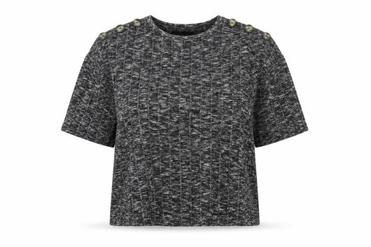 F&F Womens Grey Colourblock  Basic T-Shirt Size 12