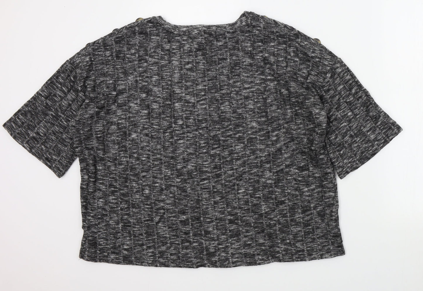 F&F Womens Grey Colourblock  Basic T-Shirt Size 12