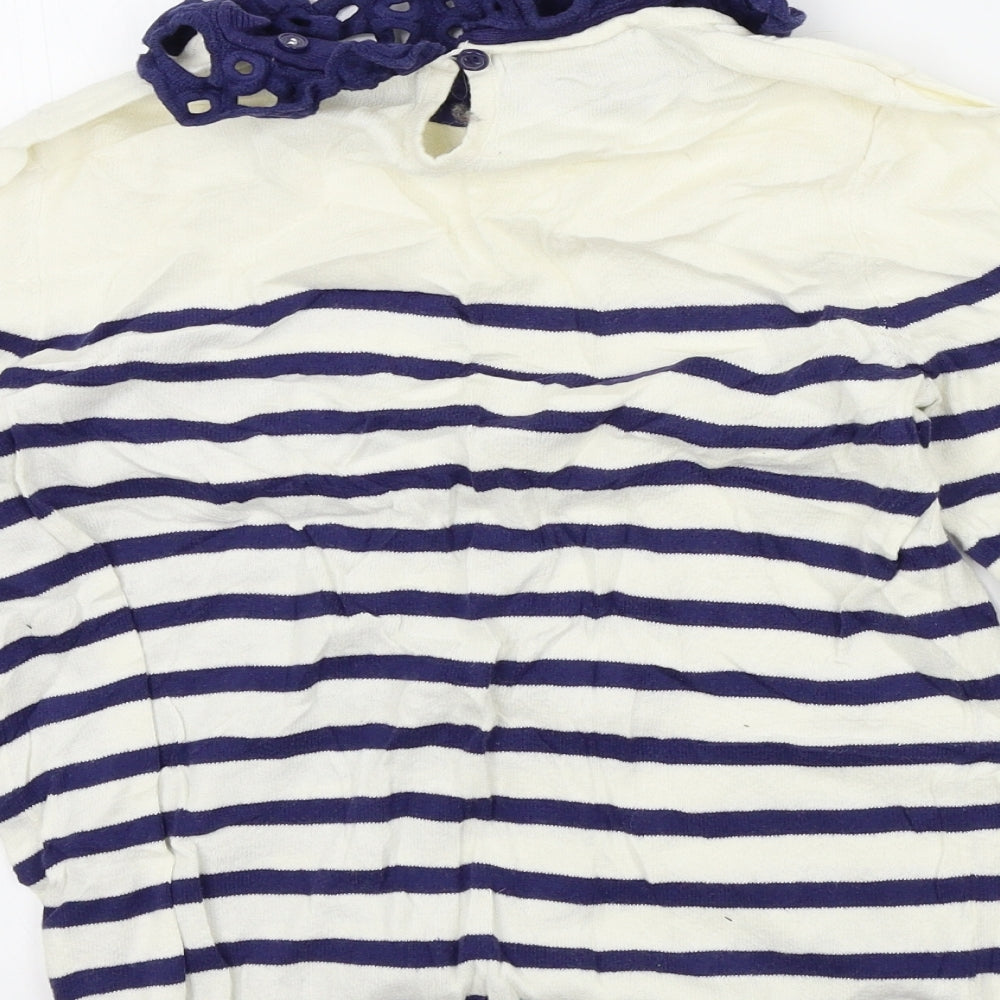 George Womens Beige Striped  Pullover Jumper Size 10