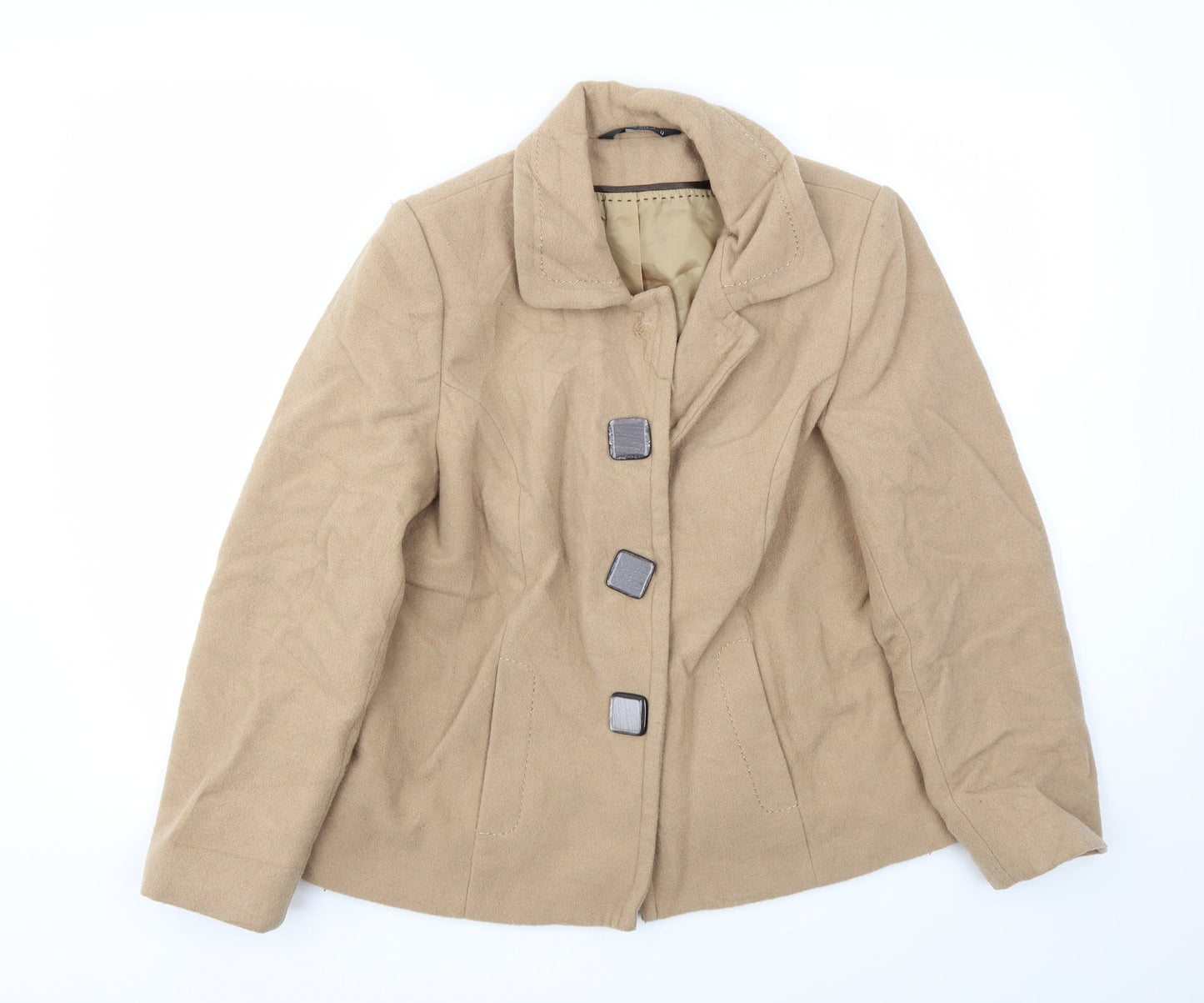 BM Womens Beige   Jacket Coat Size 12