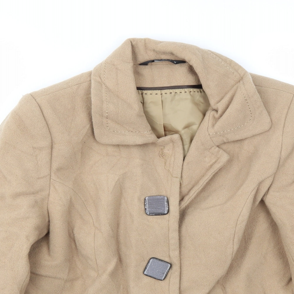 BM Womens Beige   Jacket Coat Size 12