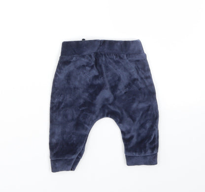 Back view of Tu boys’ blue capri trousers, size 3-6, months