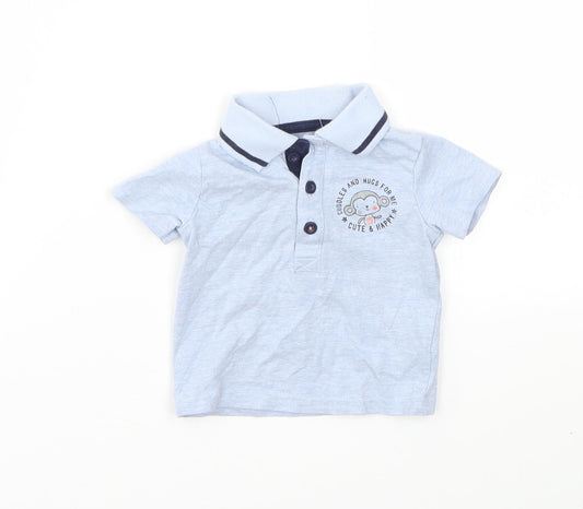 George Boys Blue   Basic T-Shirt Size 3-6 Months