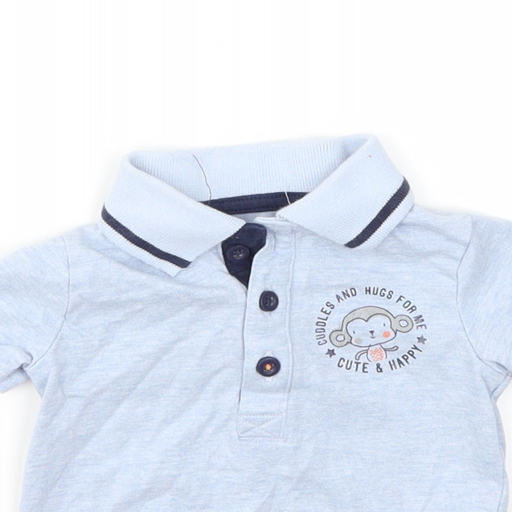 George Boys Blue   Basic T-Shirt Size 3-6 Months