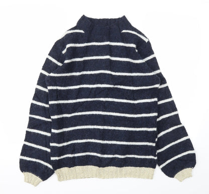 Next Womens Blue Striped  Pullover Jumper Size XS