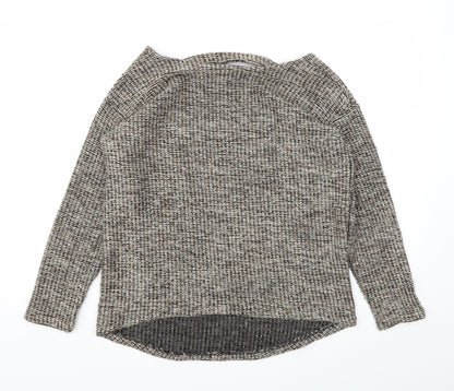 Additional front view of ASOS women’s brown jumper, size UK 6