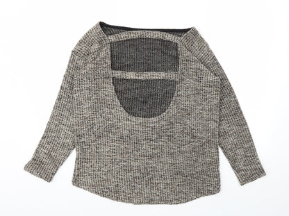Back view of ASOS women’s brown jumper, size UK 6