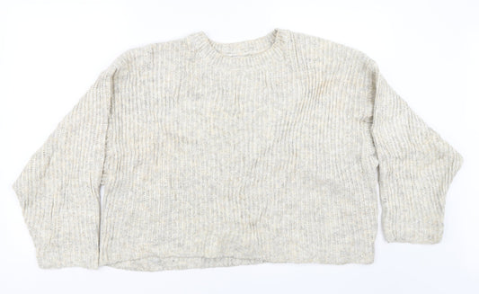 Topshop Womens Beige  Knit Pullover Jumper Size S
