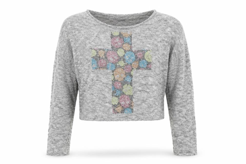 The Cla-sic Womens Grey   Pullover Jumper Size M  - Cross