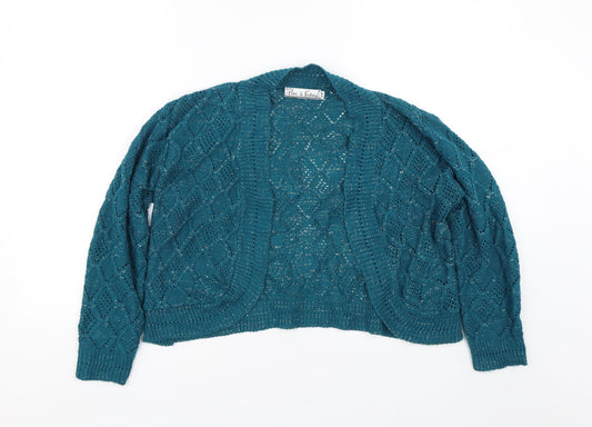 Pure & Natural Womens Blue  Knit Cape Jumper Size S