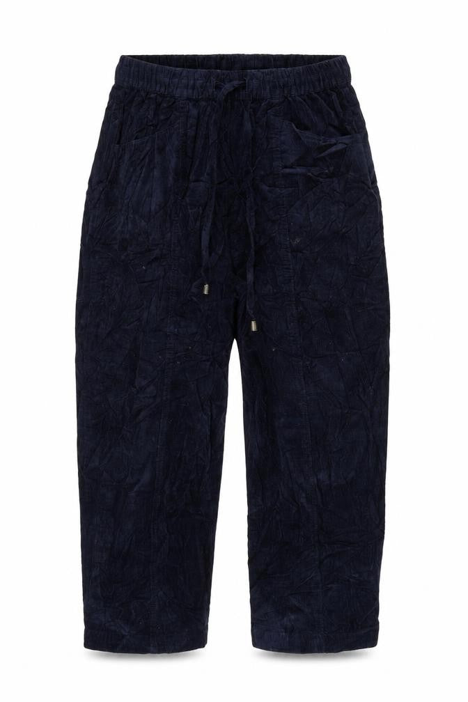Isle Womens Blue  Corduroy Cropped Trousers Size 14 L23 in
