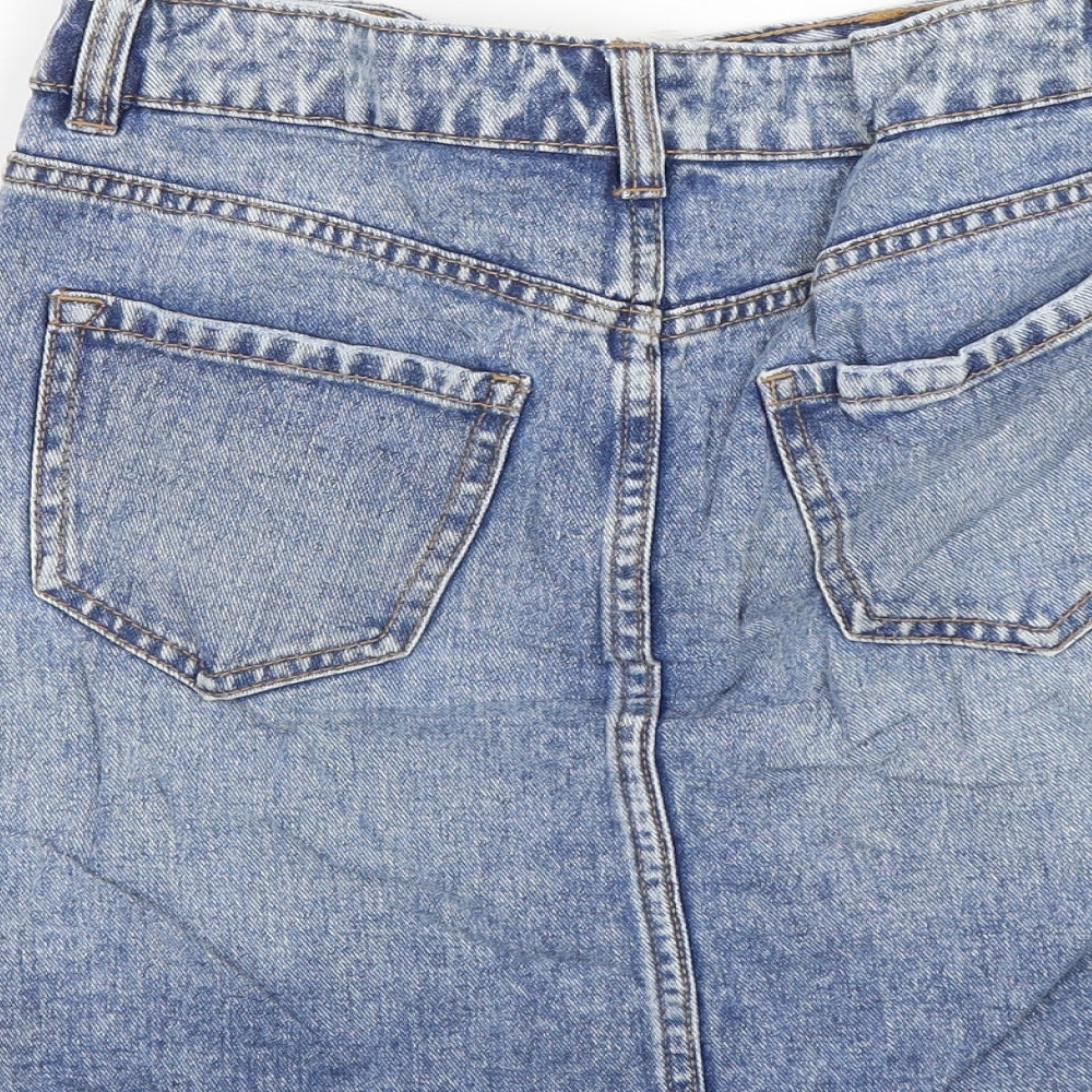 New Look Womens Blue  Denim Bandage Skirt Size 8