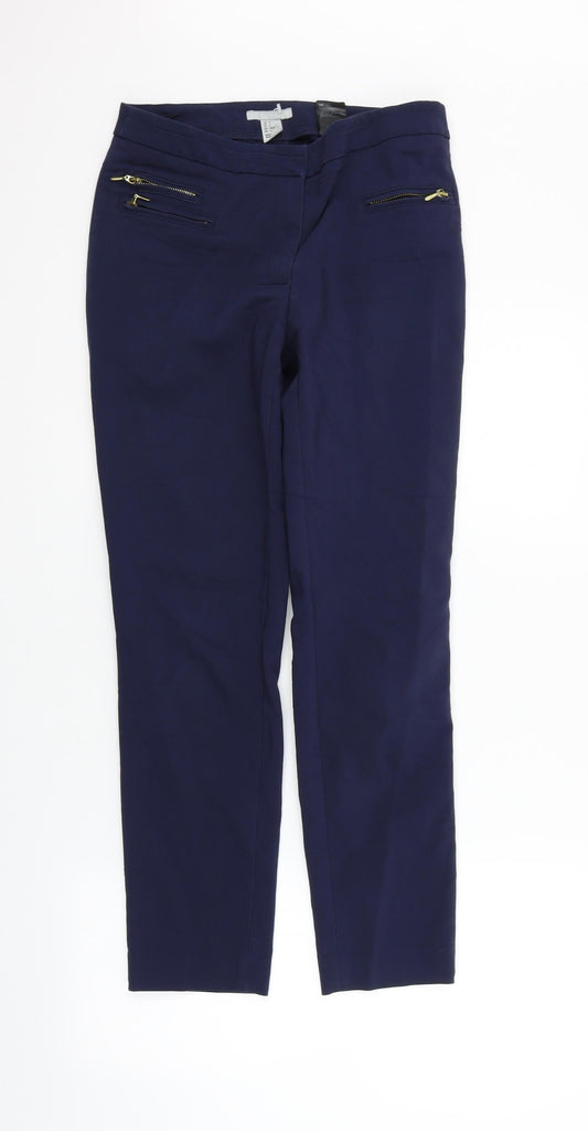 H&M Womens Blue   Trousers  Size 8 L26 in