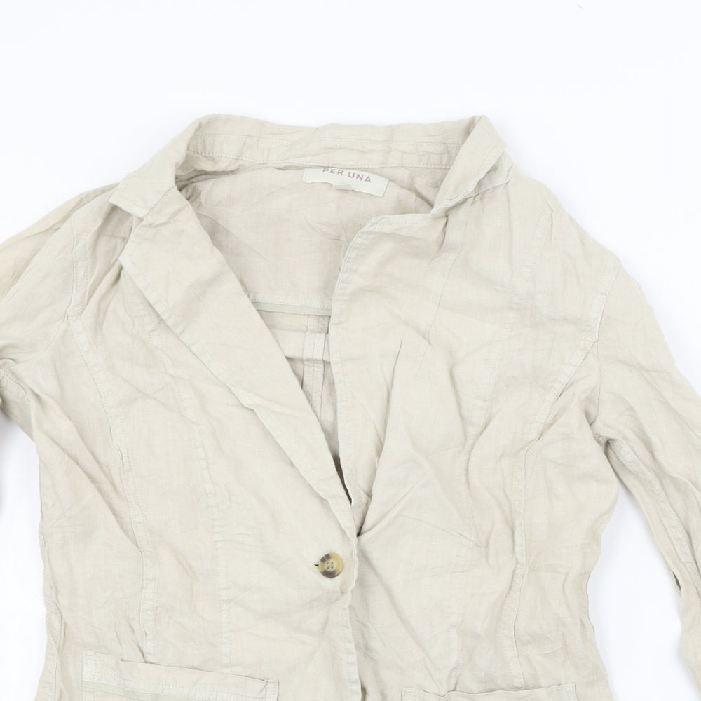 Per Una Womens Beige   Jacket Coat Size 10