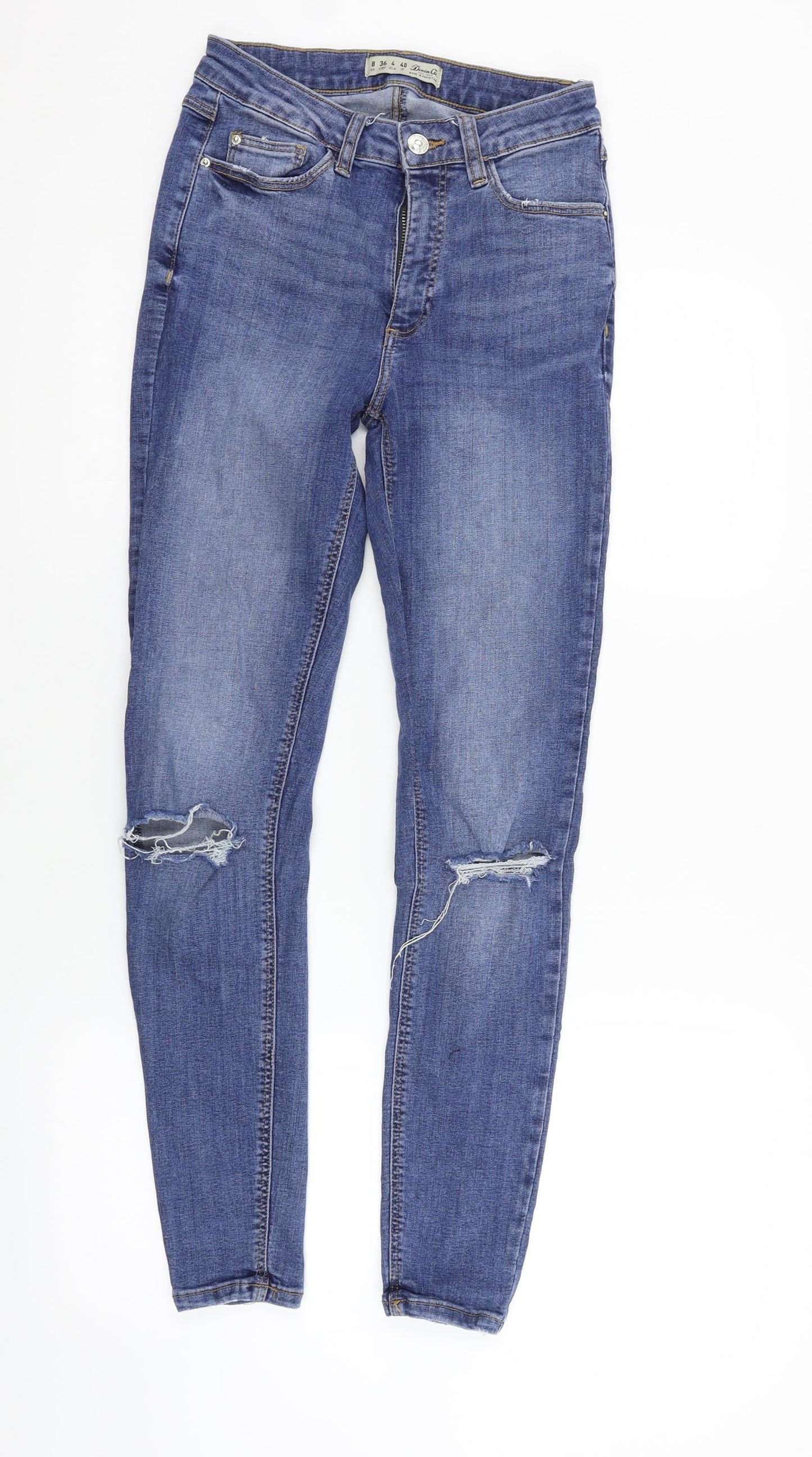 deniem co Womens Blue   Straight Jeans Size 8 L28 in