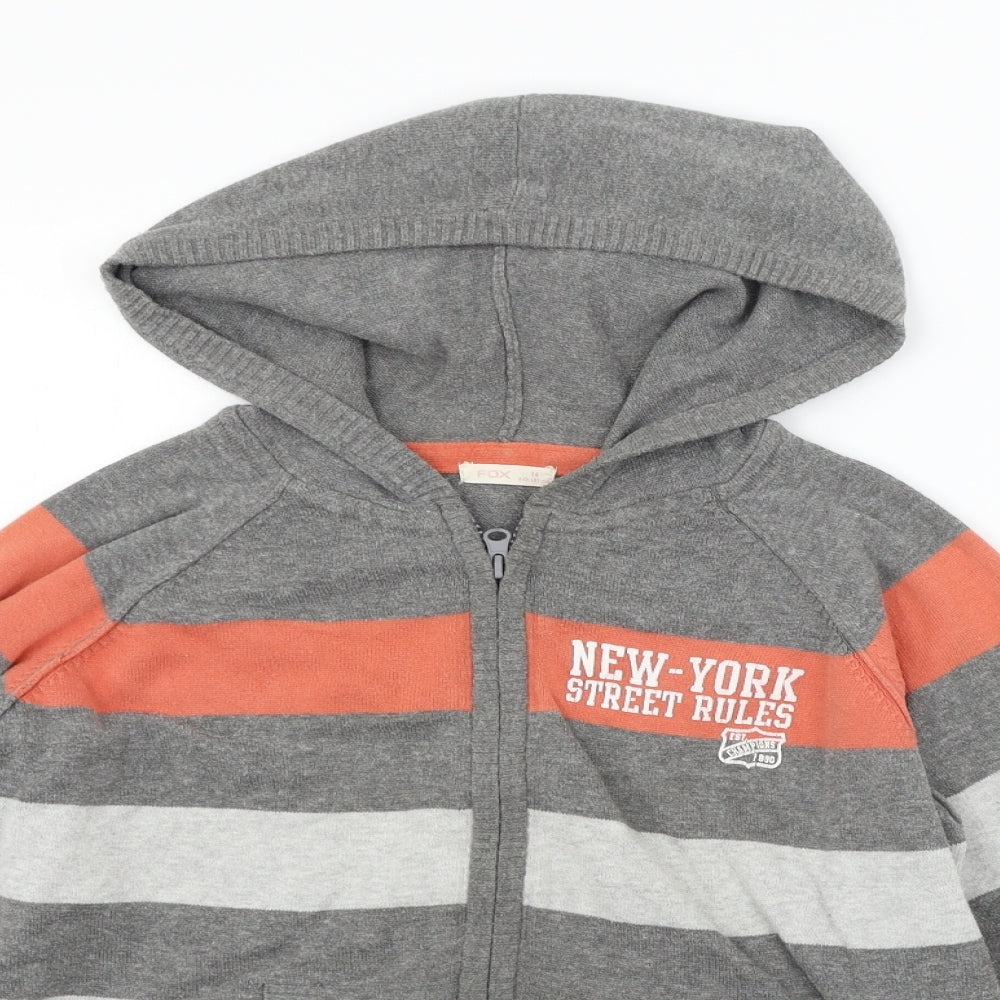 Fox Womens Grey Striped  Jacket Coat Size 14
