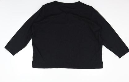 Bonmarché Womens Black Pullover Jumper Size XL