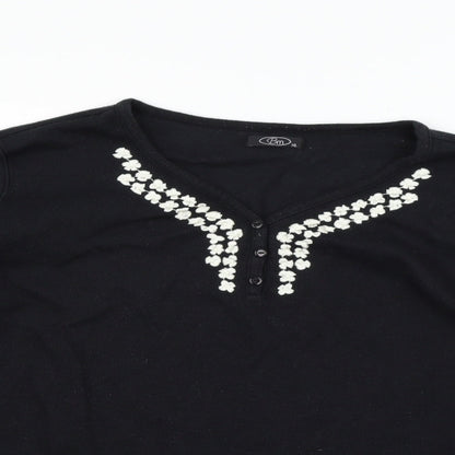 Bonmarché Womens Black Pullover Jumper Size XL