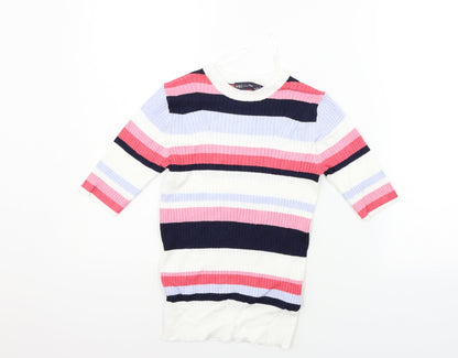 Marks & Spencer Womens Multicoloured Striped  Pullover Jumper Size S
