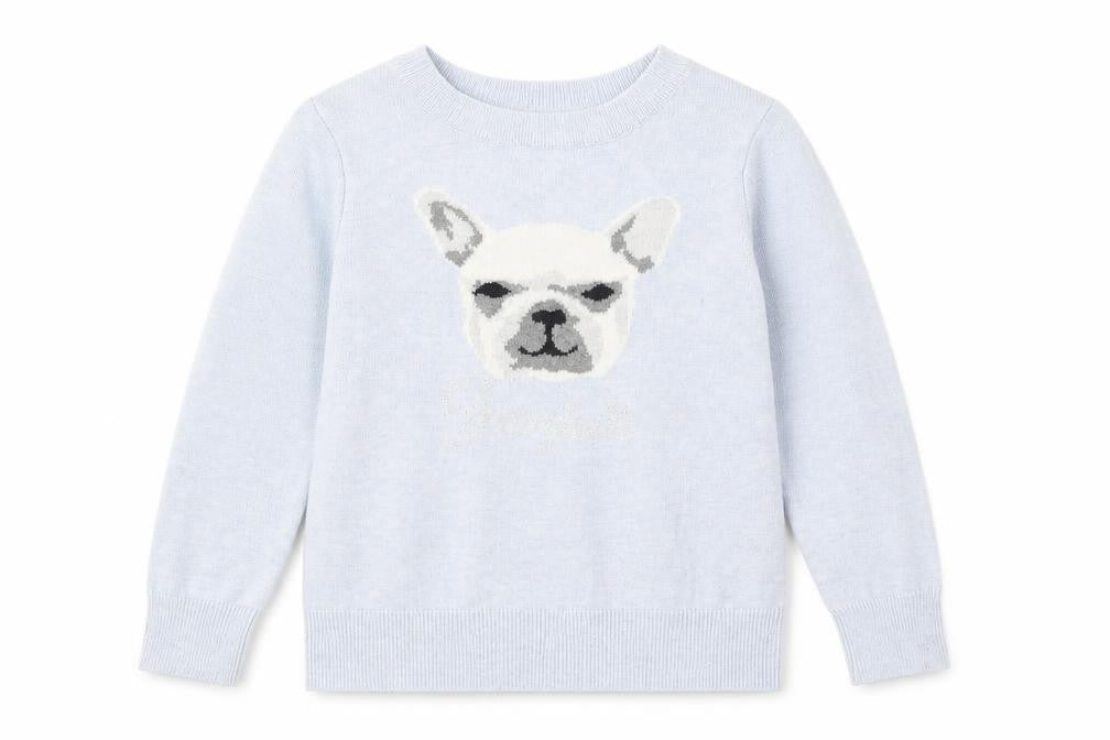 Gap Girls Blue  Knit Pullover Jumper Size 6-7 Years  - dog