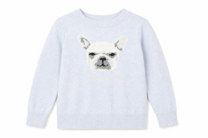 Gap Girls Blue  Knit Pullover Jumper Size 6-7 Years  - dog