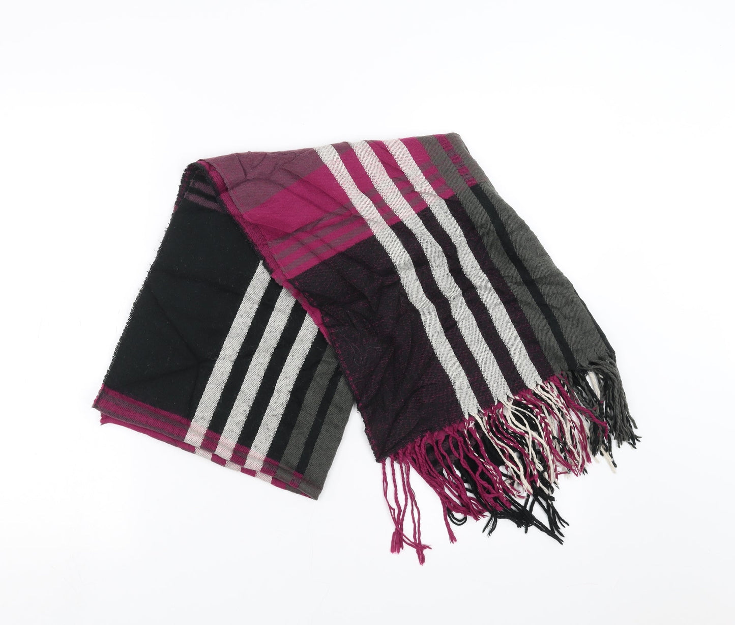 Preworn Womens Purple Plaid   Shawl/Wrap