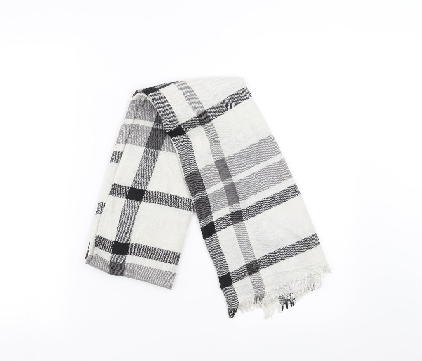 Preworn Womens Grey Plaid   Scarf