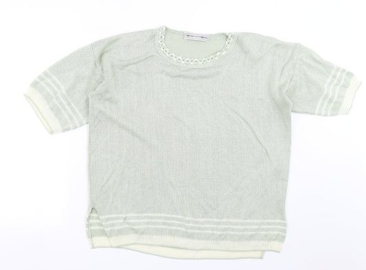Noughts & Croxxes Womens Green  Knit Pullover Jumper Size L