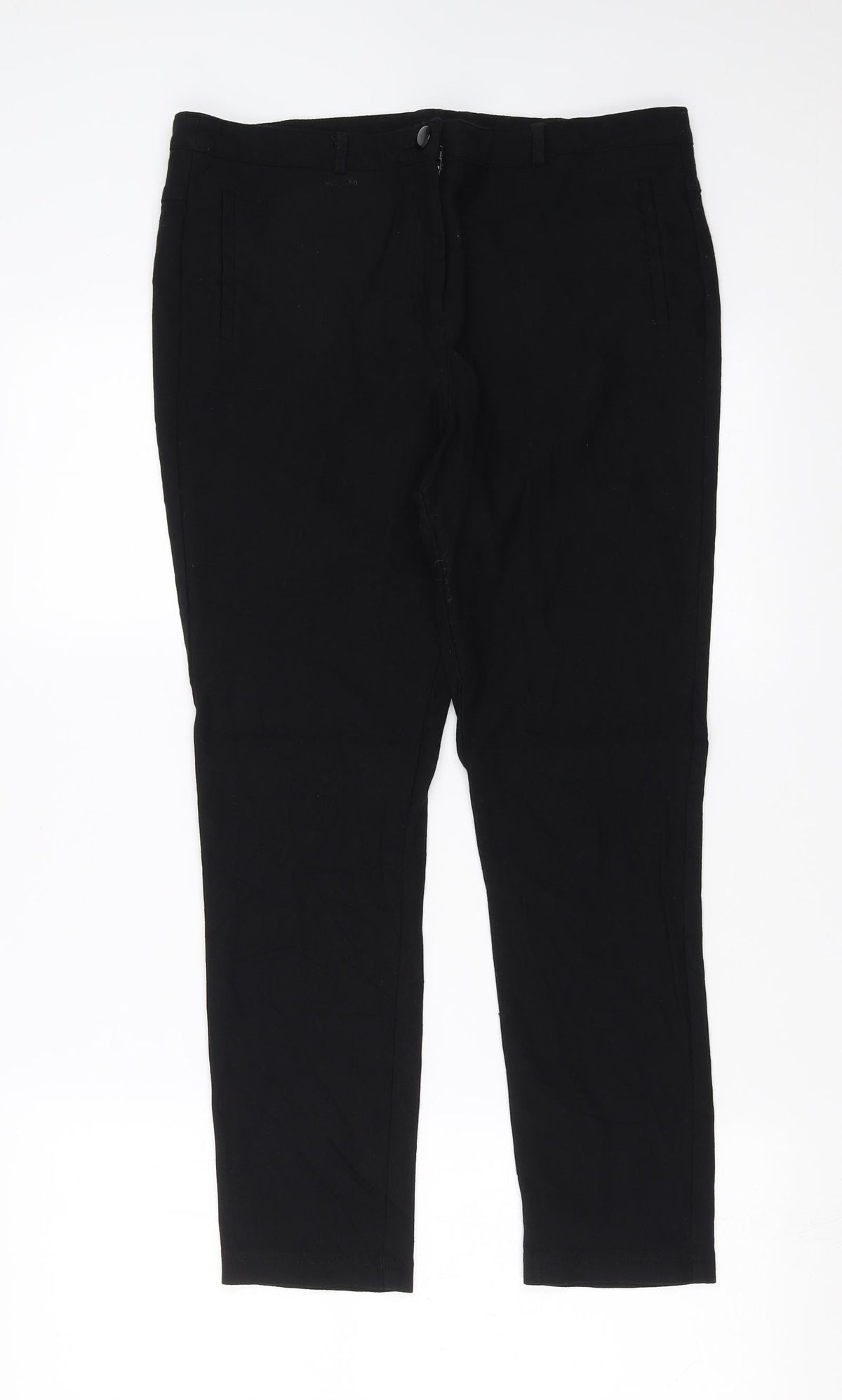 Preworn Womens Black   Trousers  Size 34 in L24 in