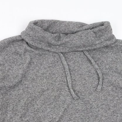 Close-up detail of TU women’s grey knit jumper, size UK 8