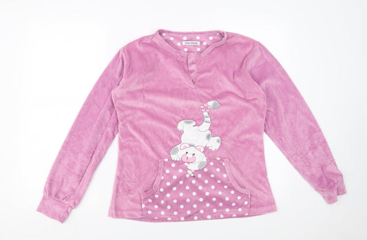 teng sheng Womens Purple Solid  Top Pyjama Top Size S  - cat