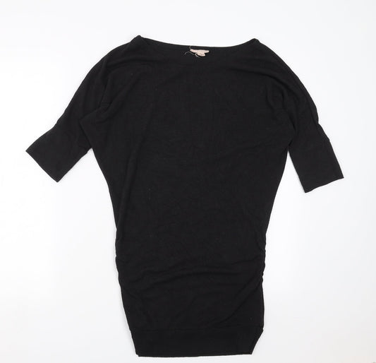 Preworn Womens Black  Knit Pullover Jumper Size S