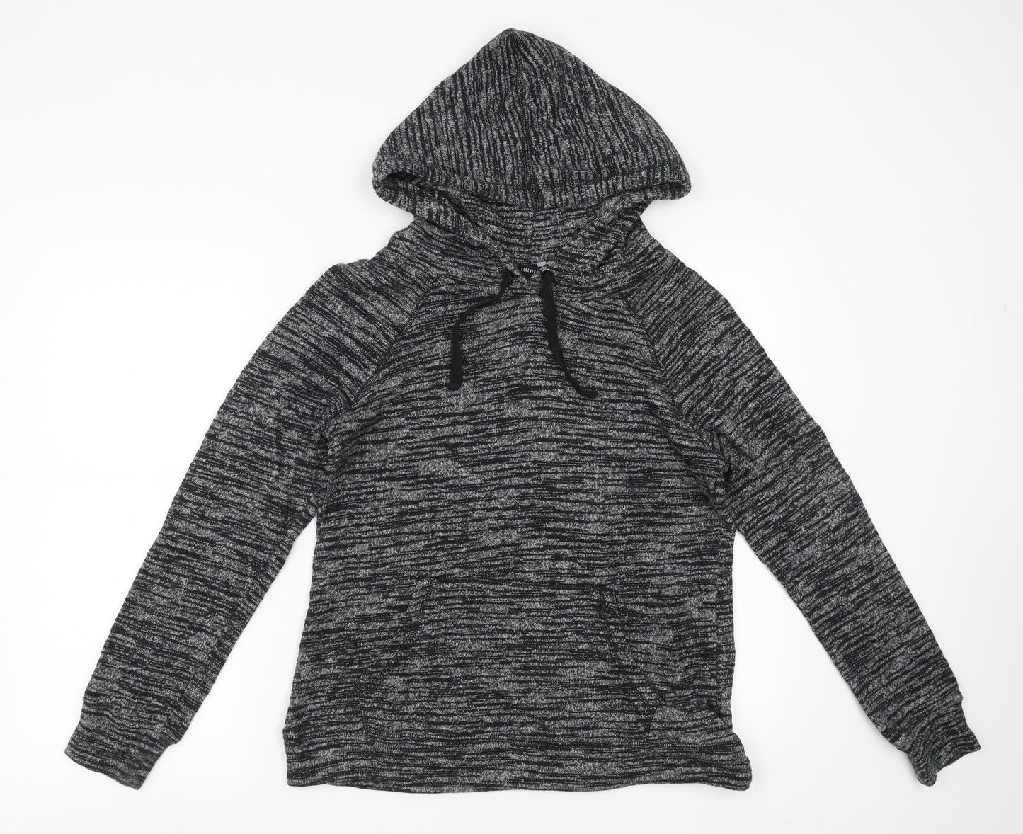 FOREVER 21 Womens Grey  Knit Pullover Hoodie Size L