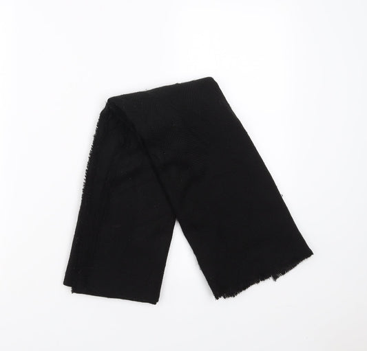 Preworn Womens Black Herringbone   Scarf