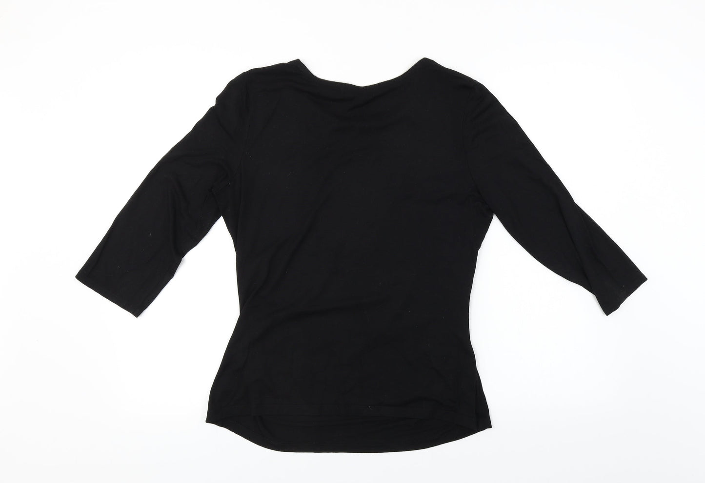 Belle Vere  Womens Black  Rayon Basic T-Shirt Size L
