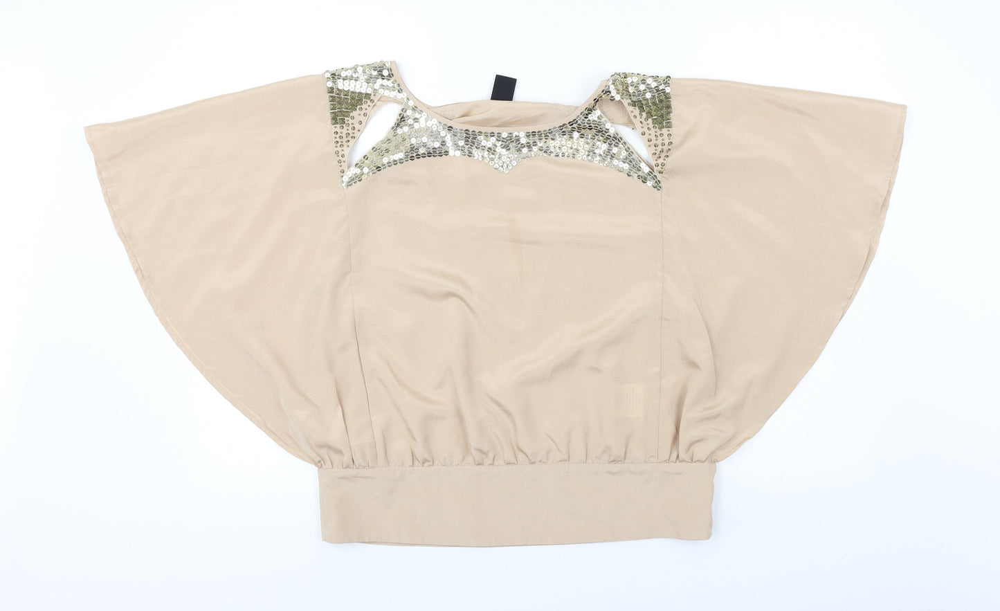 Villa  Womens Beige   Basic Blouse Size L