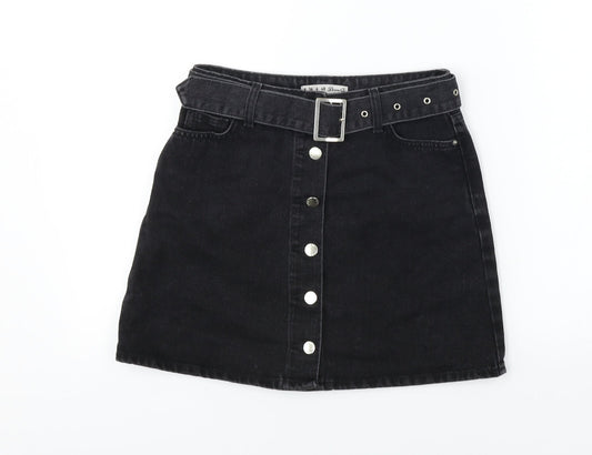 denim co Womens Black   A-Line Skirt Size 8