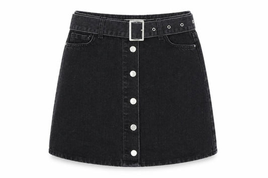denim co Womens Black   A-Line Skirt Size 8