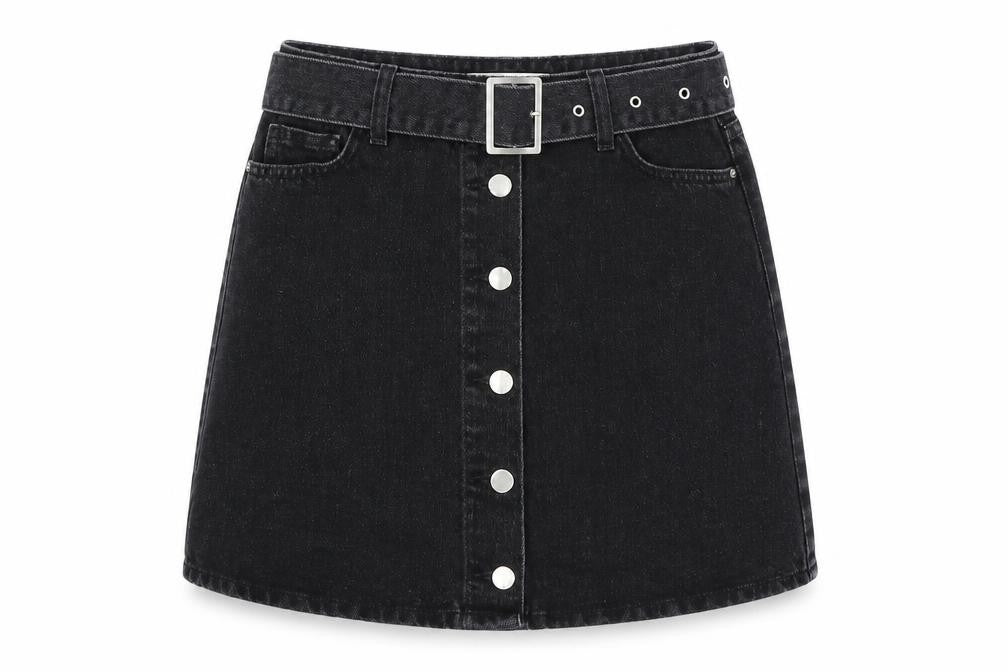 denim co Womens Black   A-Line Skirt Size 8