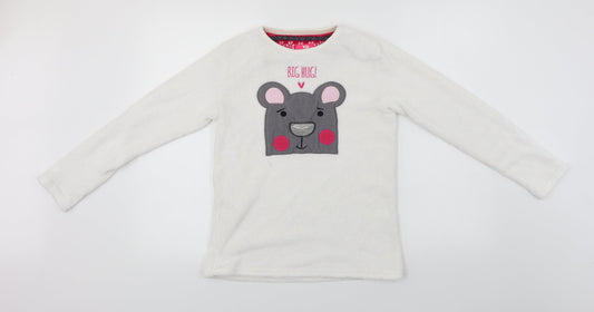 YD Girls White   Pullover Jumper Size 12-13 Years