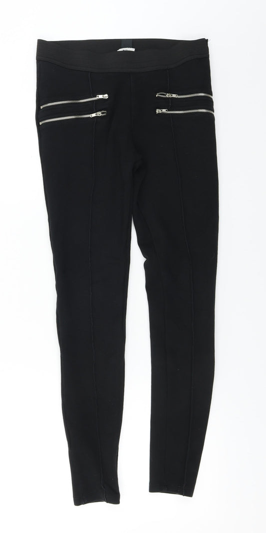 H&M  Womens Black   Trousers  Size S L24 in