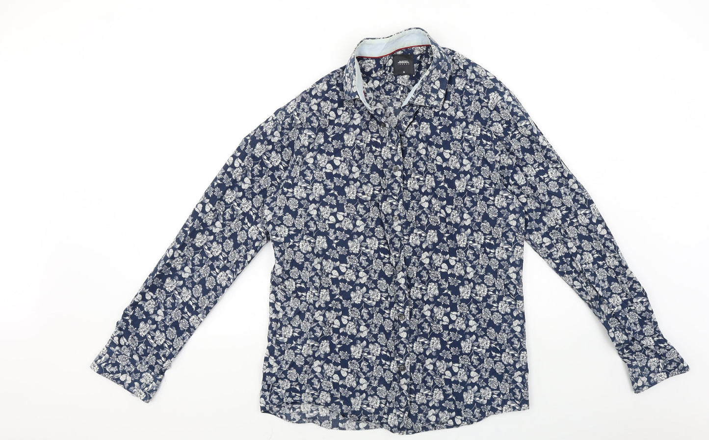 Burton Mens Blue Floral   Button-Up Size M