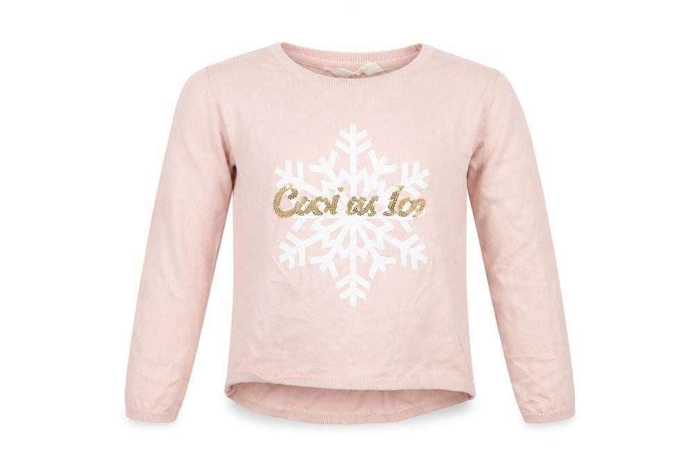 H&M Girls Pink   Pullover Jumper Size 12 Years  - Heart Print