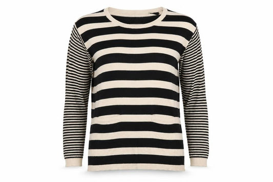 Wallis Womens Brown Striped  Pullover Jumper Size S