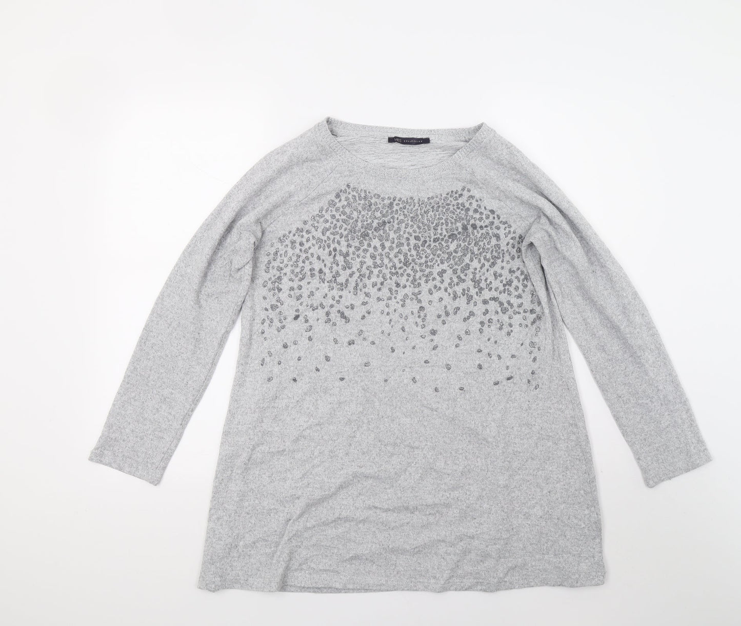 Marks and Spencer Womens Grey   Pullover Jumper Size 14