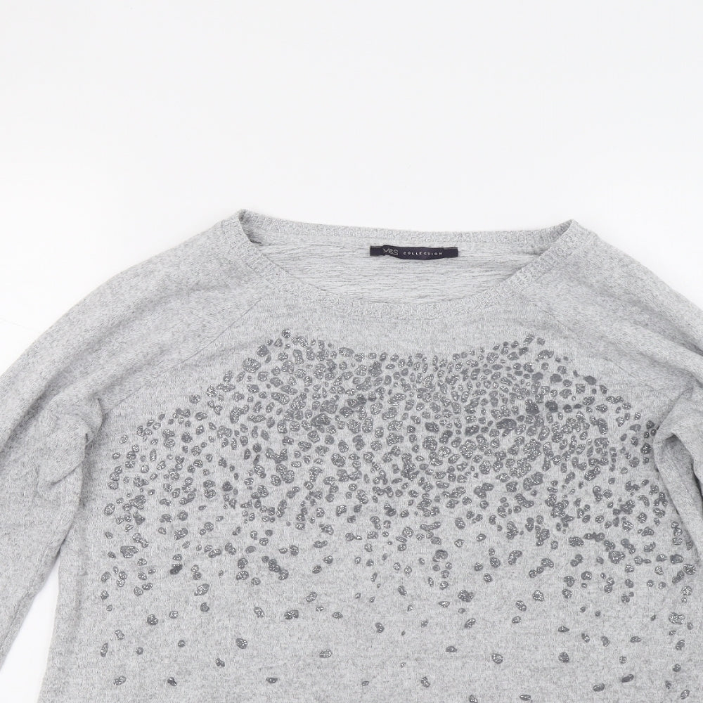 Marks and Spencer Womens Grey   Pullover Jumper Size 14