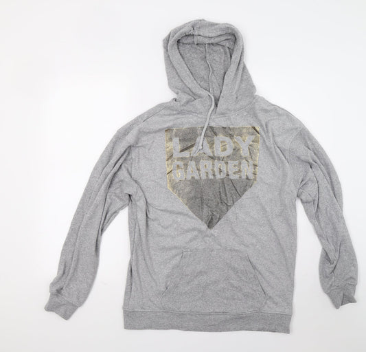 Topshop Womens Grey   Pullover Hoodie Size 8  - Lady Garden